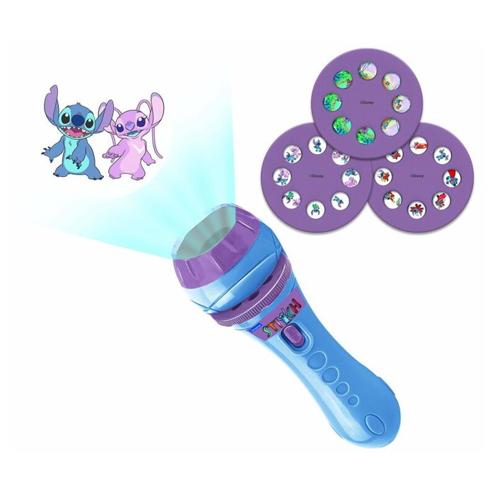 LEXIBOOK Proyector Linterna LED Stitch Disney con 24 imágenes
