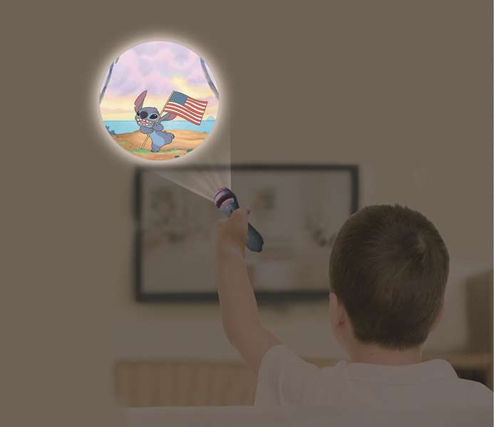 LEXIBOOK Linterna y Proyector Stitch Disney