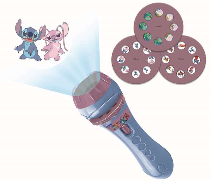 LEXIBOOK Linterna y Proyector Stitch Disney