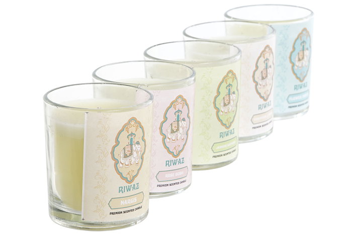 DKD Home Decor Vela Indio Rahga Cristal Cera Parafina Rosa Verde Azul Amarillo 9 x 9 x 9 cm 10 Unidades