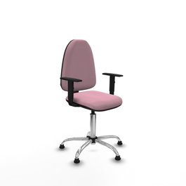 PIQUERAS Y CRESPO Silla de oficina Aýna Rosa con Base Cromada