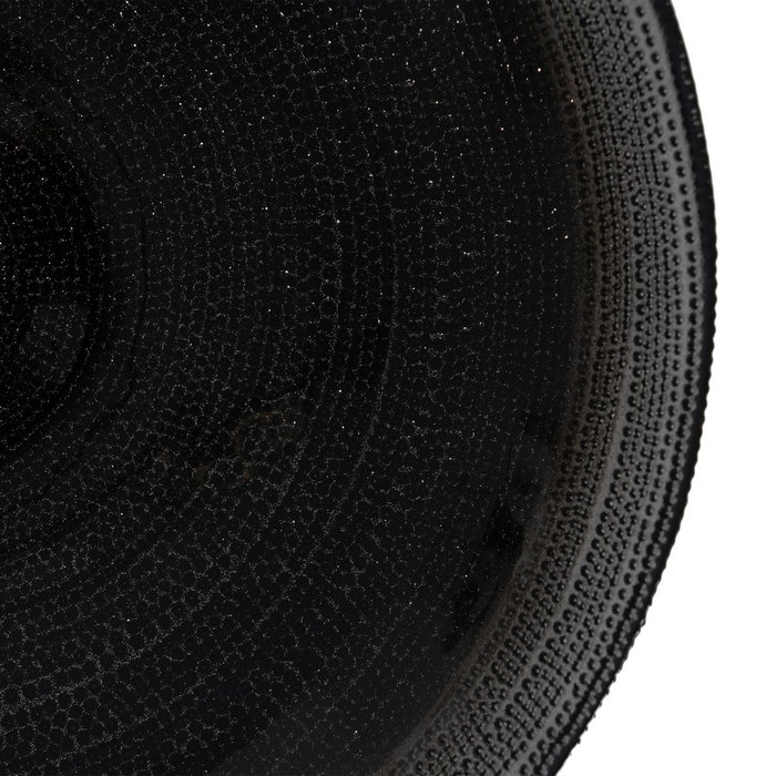 Centro Mesa Negro Cristal Decoración 30 X 30 X 6,50 cm (Set de 2)