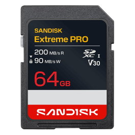 SanDisk Extreme Pro Tarjeta SDXC 64GB UHS-I V30 200MB/s lectura 90MB/s escritura