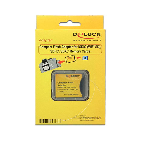DeLOCK 62637 Adaptador de tarjetas flash para CF, SDHC, SDXC e iSDIO