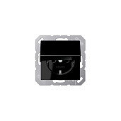 Jung A1520KLSW Toma de corriente Schuko con tapa abatible 16A 250V negro