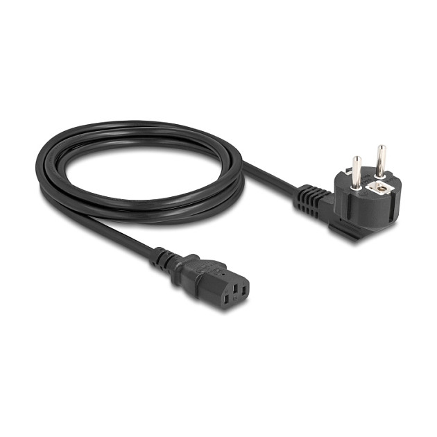 DeLOCK Cable de alimentación 81567, Enchufe E+F 90° a IEC C13, 2 m, Negro DeLOCK Cable de alimentación 81567, Enchufe E+F 90° a IEC C13, 2 m, Negro
