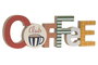 DKD Home Decor Decoración MDF Multicolor COFFEE CLUB