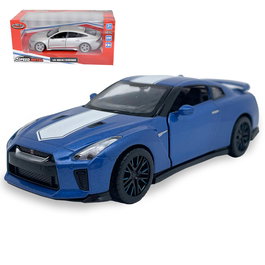 Tachan Nissan GT-R 1:32 Coche Pullback Azul - Idiomas: inglés, francés, alemán, italiano, portugués, español - +3 años