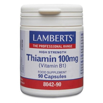 LAMBERTS Vitamina B1 (Tiamina) 100 mg 90 cápsulas LAMBERTS Vitamina B1 (Tiamina) 100 mg 90 cápsulas