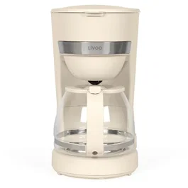 Livoo DOD200C Cafetera eléctrica de 750 W, 1,25 L, Blanco roto