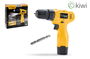 Kiwi Taladro Inalambrico 12V 13Ah 650Rpm con Dimensiones: 5.5 cm Ancho x 21 cm Alto x 19.5 cm Largo