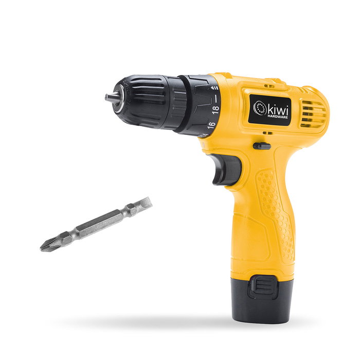 Kiwi Taladro Inalambrico 12V 13Ah 650Rpm con Dimensiones: 5.5 cm Ancho x 21 cm Alto x 19.5 cm Largo