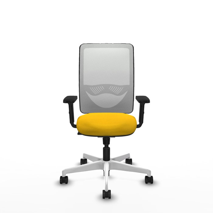 PIQUERAS Y CRESPO Silla de oficina Zulema Amarillo y Blanco