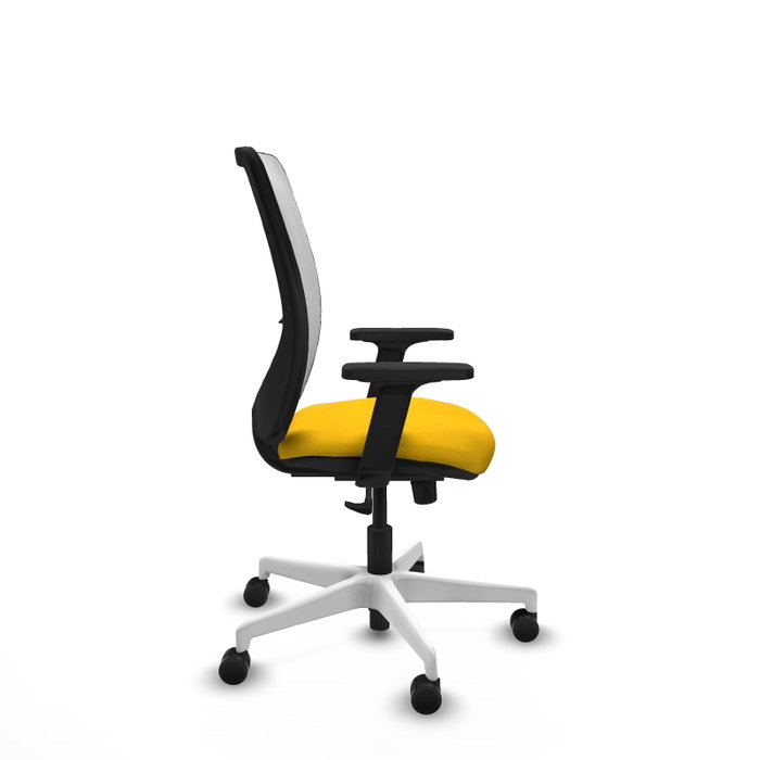 PIQUERAS Y CRESPO Silla de oficina Zulema Amarillo y Blanco
