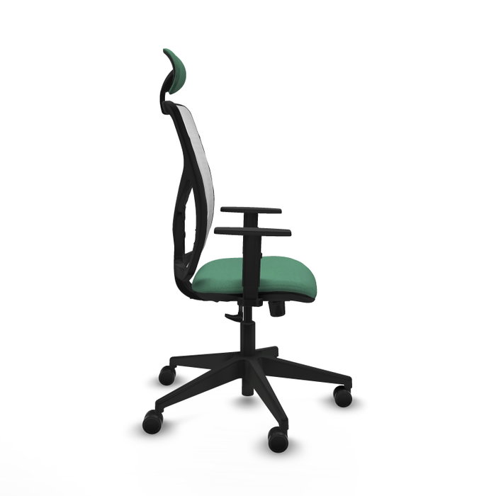 PIQUERAS Y CRESPO Silla de oficina Motilla con mecanismo Sincro, Verde esmeralda y Blanco PIQUERAS Y CRESPO Silla de oficina Motilla con mecanismo Sincro, Verde esmeralda y Blanco