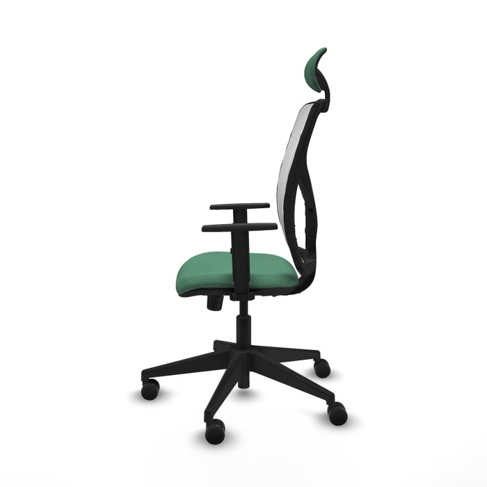 PIQUERAS Y CRESPO Silla de oficina Motilla con mecanismo Sincro, Verde esmeralda y Blanco PIQUERAS Y CRESPO Silla de oficina Motilla con mecanismo Sincro, Verde esmeralda y Blanco