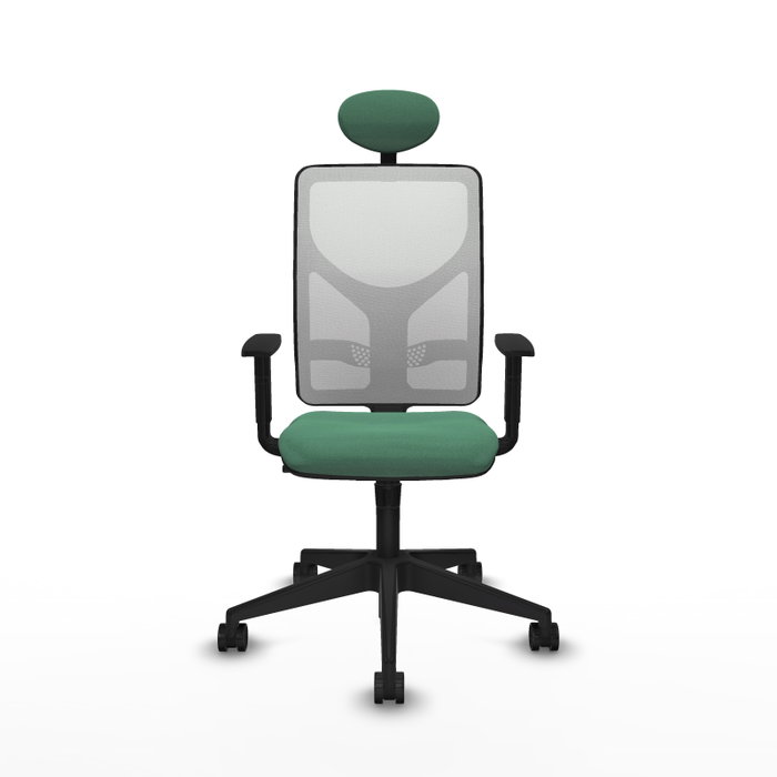PIQUERAS Y CRESPO Silla de oficina Motilla con mecanismo Sincro, Verde esmeralda y Blanco PIQUERAS Y CRESPO Silla de oficina Motilla con mecanismo Sincro, Verde esmeralda y Blanco