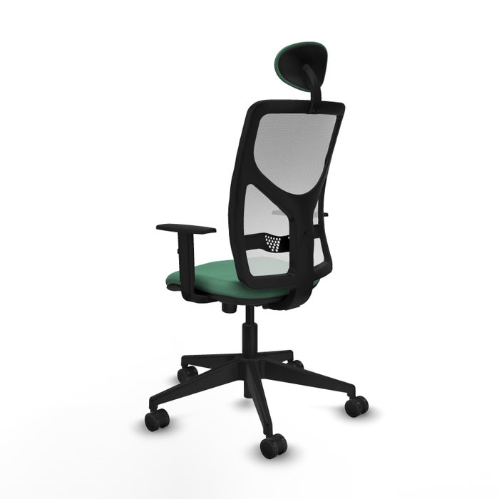 PIQUERAS Y CRESPO Silla de oficina Motilla con mecanismo Sincro, Verde esmeralda y Blanco PIQUERAS Y CRESPO Silla de oficina Motilla con mecanismo Sincro, Verde esmeralda y Blanco