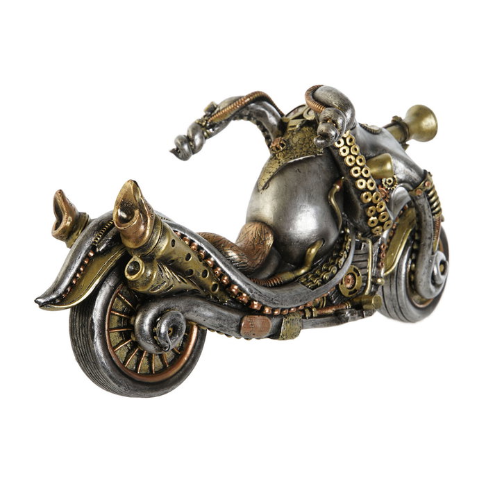 DKD Home Decor Figura de Resina Motocicleta Gris DKD Home Decor Figura de Resina Motocicleta Gris