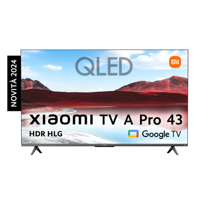 Xiaomi TV A Pro 43'' (109.2 cm) 4K Ultra HD Smart TV QLED con Wi-Fi, Ethernet y Sintonizador DVB-T2/S2/C Gris Titanio Xiaomi TV A Pro 43'' (109.2 cm) 4K Ultra HD Smart TV QLED con Wi-Fi, Ethernet y Sintonizador DVB-T2/S2/C Gris Titanio