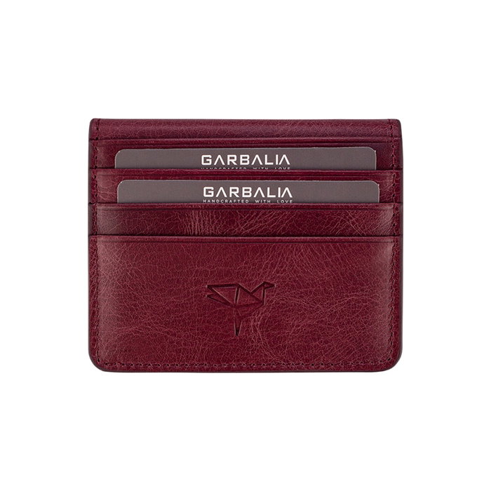 Zoozie Bags Cartera de Hombre Rojo Clarete en Piel Auténtica 100%
