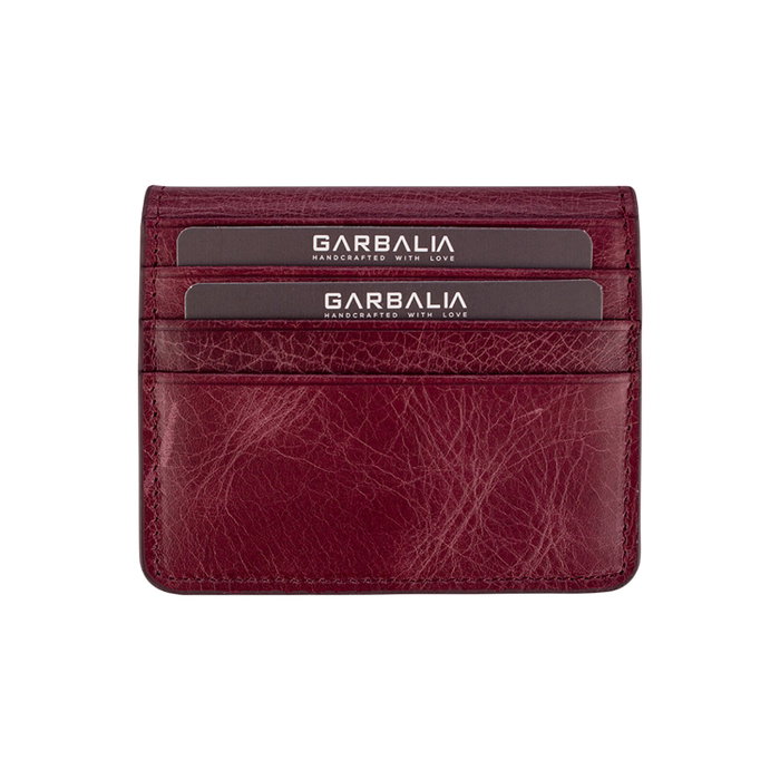 Zoozie Bags Cartera de Hombre Rojo Clarete en Piel Auténtica 100%