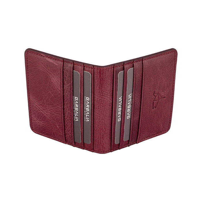 Zoozie Bags Cartera de Hombre Rojo Clarete en Piel Auténtica 100%