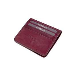 Zoozie Bags Cartera de Hombre Rojo Clarete en Piel Auténtica 100%