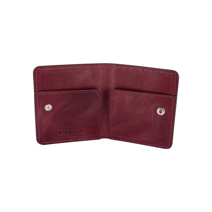 Zoozie Bags Cartera de Hombre Rojo Clarete en Piel Auténtica 100%
