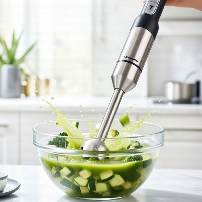 BLAUPUNKT Batidora de Varilla 1500W con Vaso de Acero Inoxidable, Selección de Velocidad y Botón Turbo