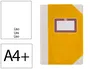 Fernandes Libro Cartone Cosido DIN A4+ Liso 100 gr Amarillo 50 Hojas