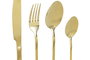 DKD Home Decor Juego de cubertería Chic Mision, 16 piezas, Dorado