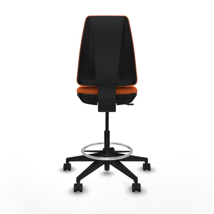 PIQUERAS Y CRESPO Taburete Elche CP Bali naranja base piramidal