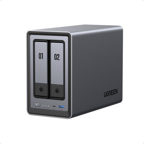 UGREEN DXP2800 NAS System 2 Bahías, Intel® N N100, 8 GB DDR5, 64 TB Max, Negro