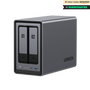 UGREEN DXP2800 NAS System 2 Bahías, Intel® N N100, 8 GB DDR5, 64 TB Max, Negro