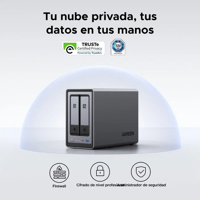 UGREEN NASync DXP2800 NAS de 2 bahías con Intel N100 y 8 GB DDR5