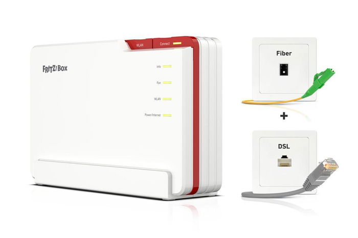 Fritz! Router Wifi 7 Fritz! Box 5690 Pro para Fibra Óptica y DSL con Domótica Integrada