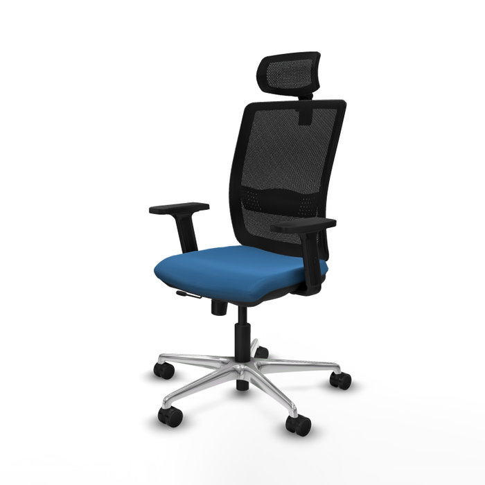 PIQUERAS Y CRESPO Silla de oficina Haches Azul claro y Negro