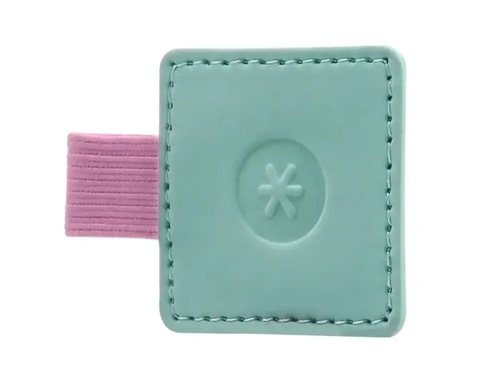 Antartik Portaboligrafo Autoadhesivo con Elastico hasta 15 mm Grosor, Turquesa y Rosa, Para Cuaderno Note