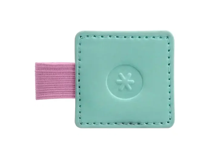 Antartik Portaboligrafo Autoadhesivo con Elastico hasta 15 mm Grosor, Turquesa y Rosa, Para Cuaderno Note