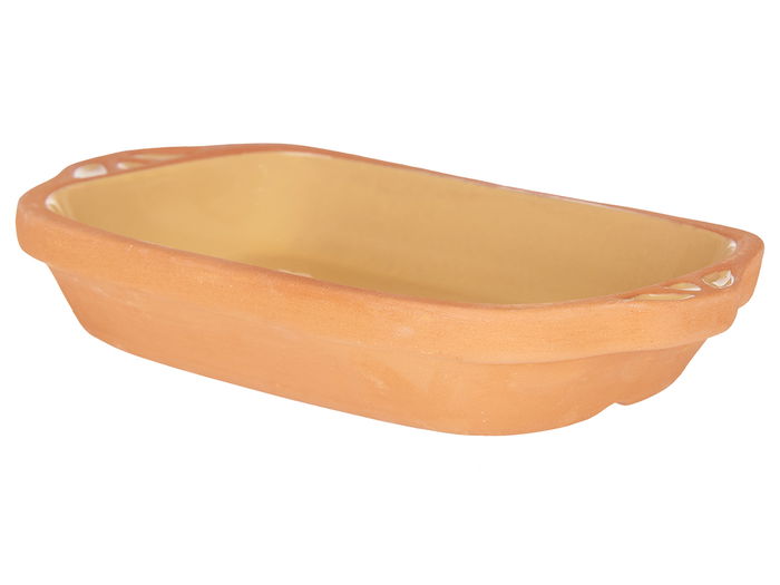 La Dehesa Cazuela Barro Rectangular con Asas 23 cm Amarillo para Horno y Microondas (Set de 8)