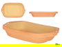 La Dehesa Cazuela Barro Rectangular con Asas 23 cm Amarillo para Horno y Microondas (Set de 8)