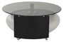 DKD Home Decor Mesa Centro Moderno Min nim mal Negro Blanco Roto Cristal MDF 120 x 37 x 85 cm