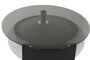 DKD Home Decor Mesa Centro Moderno Min nim mal Negro Blanco Roto Cristal MDF 120 x 37 x 85 cm