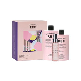 Gift Box Set Ref Stockholm: Illuminate Colour, Sulfates-Free, Hair Shampoo, For Strengthening, 285 ml + Illuminate Colour, Sulfates-Free, Hair Conditioner, Nourishes And Enhances Tone, 245 ml + Shine Elixir, Hair Serum, Softening, 80 ml