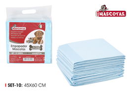 Mct Mascotas Set 10 Empapadores para Perros y Gatos 45x60 cm (24 Unidades)