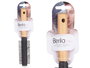 Berilo Cepillo Cabello Rizo Mango Madera Negro y Madera 21x4.5x4.5 cm (Set de 24)