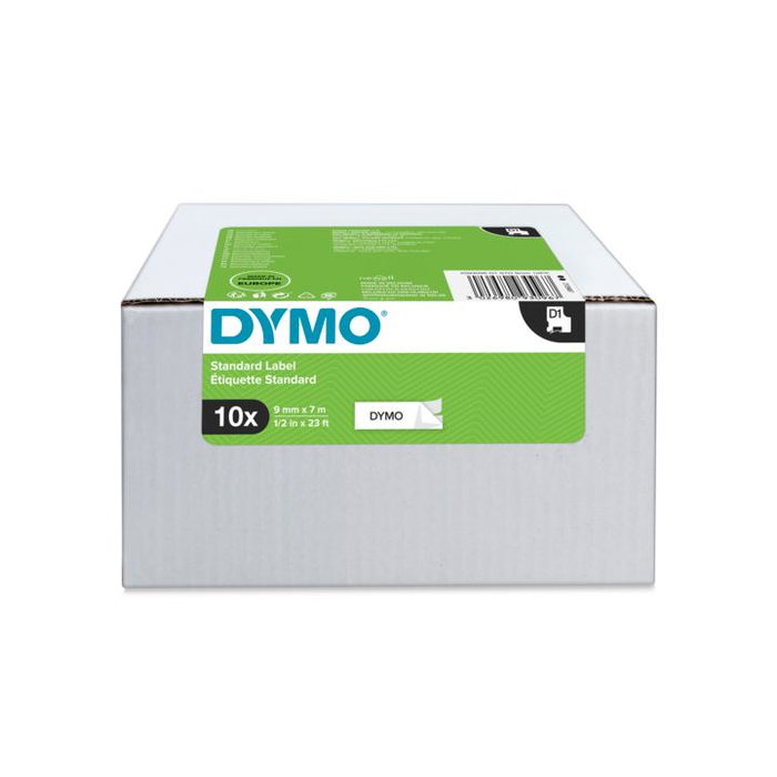 DYMO Multipack de Cintas D1 9 mm x 7 m Negro sobre Blanco DYMO Multipack de Cintas D1 9 mm x 7 m Negro sobre Blanco