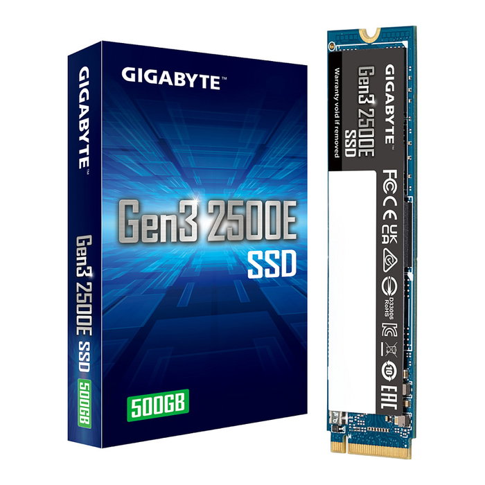 Gigabyte Gen3 2500E SSD 500GB PCIe 3.0x4 NVMe 1.3 M.2 Gigabyte Gen3 2500E SSD 500GB PCIe 3.0x4 NVMe 1.3 M.2