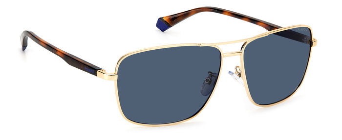 Polaroid PLD-2119-G-S-J5G-C3 Gafas de Sol Doradas con Cristal Azul